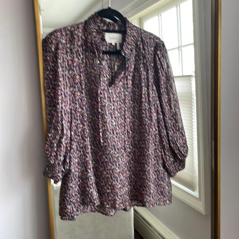 Ba&sh viscose / silk 3/4 sleeve blouse